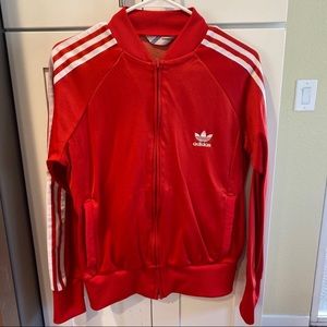 🍒 Red Adidas Track Jacket 🍒